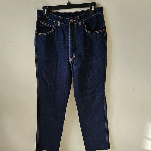 Vintage 80's 90's Deadstock Gitano Dark Blue Straight Leg Jeans Sz. 30 - Picture 4 of 12